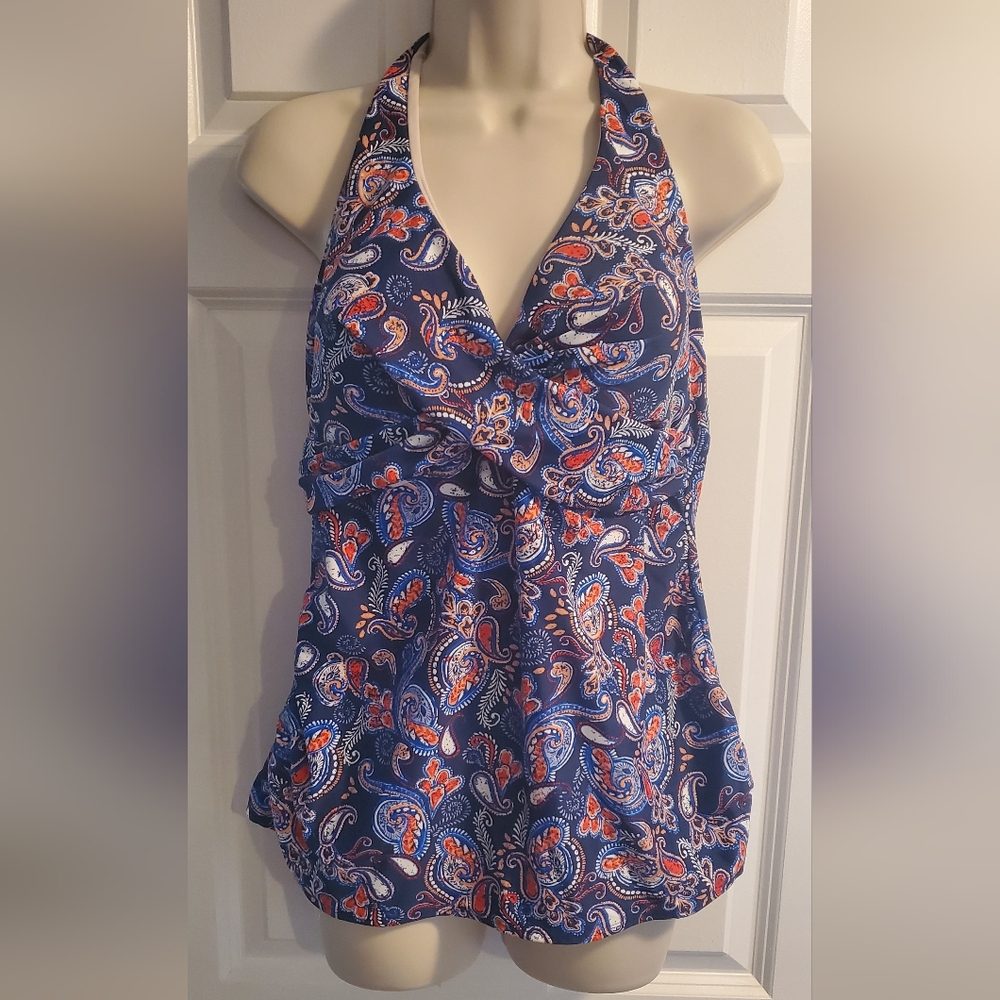 Merona Vibrant Paisley Swim Tankini Top